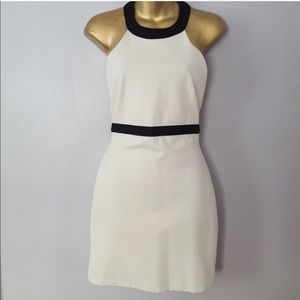 Black and white mini dress